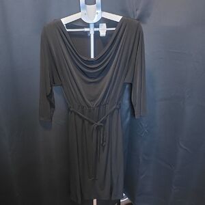 AB Studio Charcoal Long Sleeve Dress